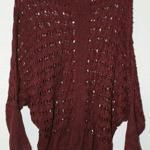 Allen B Womens Sweater Size Large Burgandy Purple